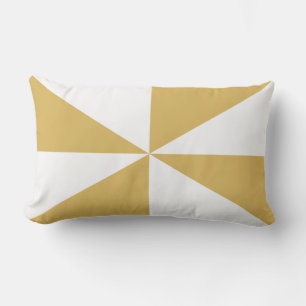 Besemde Geel en Witte Pinwheel Kussen