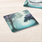 Besemende bos kartonnen onderzetters (Schuin)