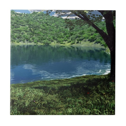 Beside Deep Waters Decorative Tile Tegeltje (Voorkant)