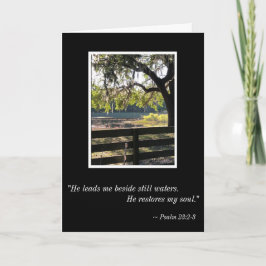Beside the Still Waters - Psalms 23 Sympathy Card Kaart