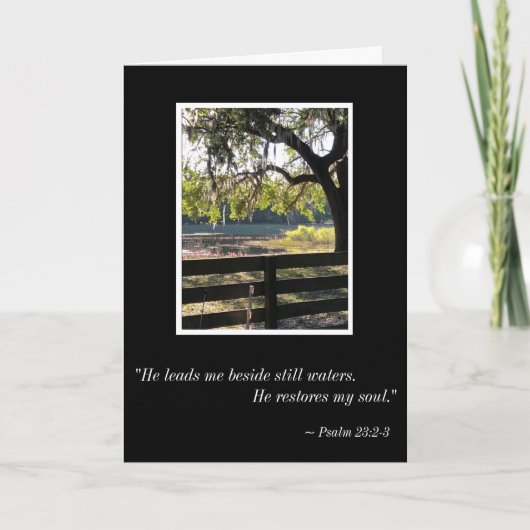 Beside the Still Waters - Psalms 23 Sympathy Card Kaart (Voorkant)