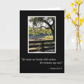 Beside the Still Waters - Psalms 23 Sympathy Card Kaart (Gele Bloem)