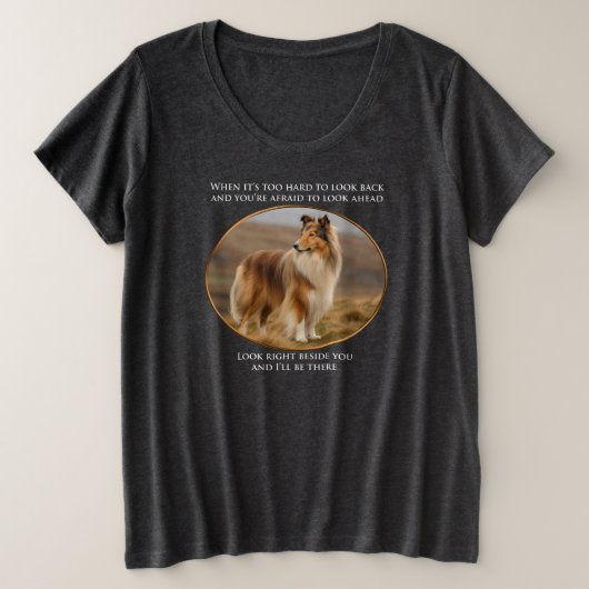 Beside You Collie Grote Maat T-shirt (Design voorkant)