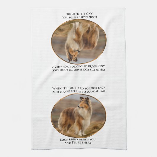 Beside You Collie Theedoek (Verticaal)