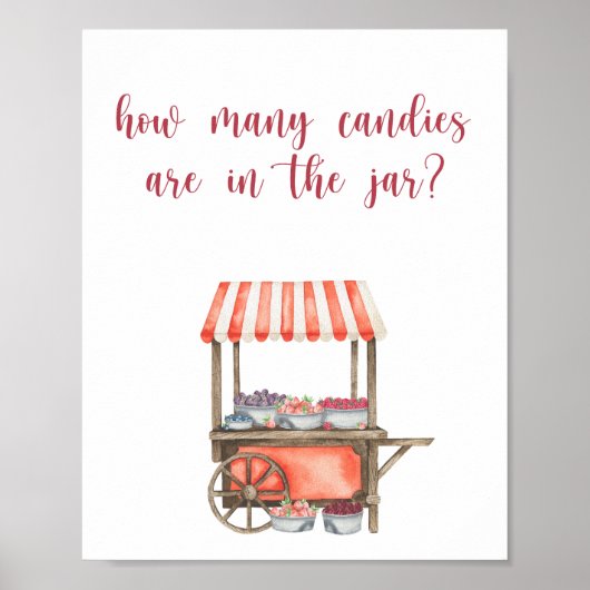 Besje - raad hoeveel snoepjes Poster (Voorkant)