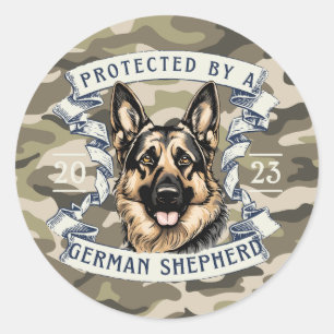 Beskermd door een Duitse herder sticker