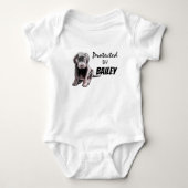 Beskermd Door Hondennaam Aquarel Romper (Voorkant)