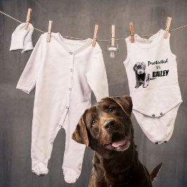 Beskermd Door Hondennaam Aquarel Romper