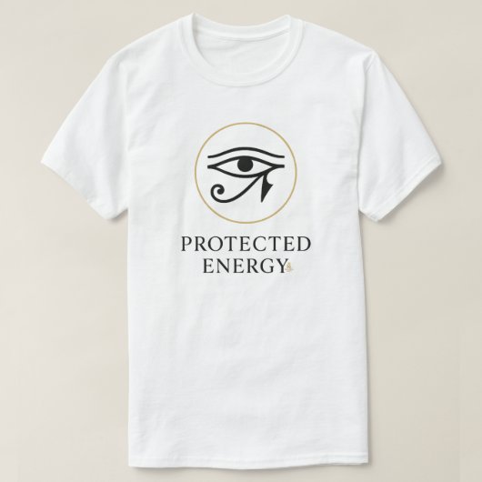 Beskermde Energie – Minimaal Oog van Horus Symbool T-shirt (Design voorkant)