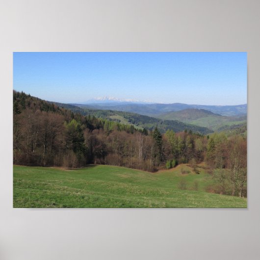 Beskid Sadecki spring Poster (Voorkant)