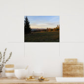 Beskid Sadecki sunrise Poster (Keuken)