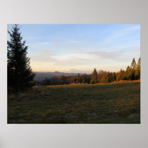 Beskid Sadecki sunrise Poster