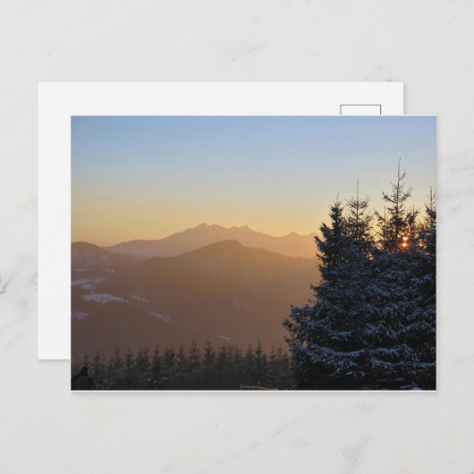 Beskid Sądecki Uitzicht voor Tatras Briefkaart (Voorkant / Achterkant)