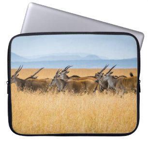 BESLAG VAN ANTELOPEN OP HET GRASGEBIED LAPTOP SLEEVE