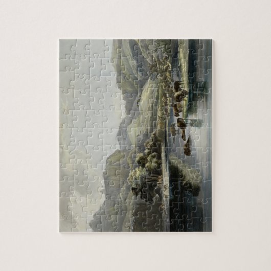 Beslagen van Bison en Elk op de Upper Missouri, pl Legpuzzel (Verticaal)