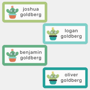 Beslekte Cactus voegen naam toe Labels