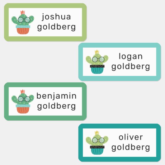 Beslekte Cactus voegen naam toe Labels (Groep)