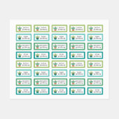 Beslekte Cactus voegen naam toe Labels (Vel)