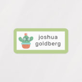 Beslekte Cactus voegen naam toe Labels (Design 1)