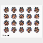 Besleurde worst ronde sticker (Vel)