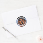 Besleurde worst ronde sticker (Envelop)