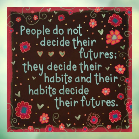 Beslis je gewoontes “Inspirivity” Raamsticker (Vel 3)