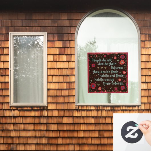 Beslis je gewoontes “Inspirivity” Raamsticker (Huis Raam)