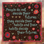 Beslis je gewoontes “Inspirivity” Raamsticker (Vel 2)