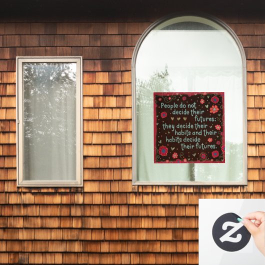 Beslis je gewoontes “Inspirivity” vensterfolie Raamsticker (Huis Raam)