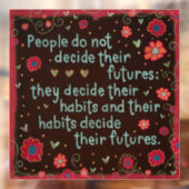 Beslis je gewoontes “Inspirivity” vensterfolie Raamsticker (Vel 2)