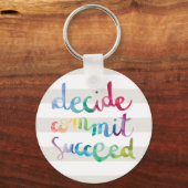 Beslis met succes Kleurrijke Sleutelhanger begaan (Voorkant)