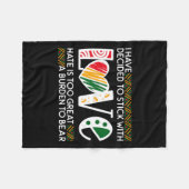 Beslis Stick Love Milk Black Geschiedenis Melanin Fleece Deken (Voorkant (Horizontaal))