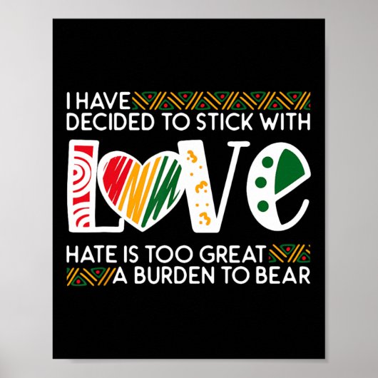 Beslis Stick Love Milk Black Geschiedenis Melanin  Poster (Voorkant)