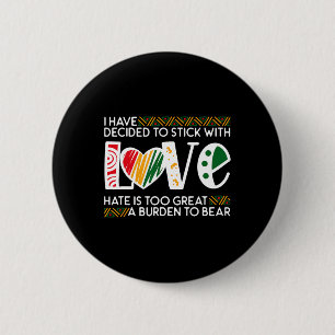 Beslis Stick Love Milk Black Geschiedenis Melanin  Ronde Button 5,7 Cm