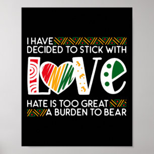 Beslis Stok Liefde Mlk Zwarte Geschiedenis Melanin Poster