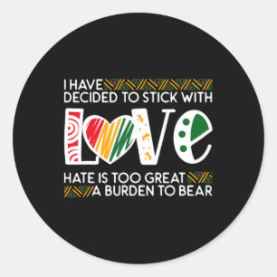 Beslis Stok Liefde Mlk Zwarte Geschiedenis Melanin Ronde Sticker