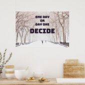 "BESLISSEN" Inspirerend Wall Art Poster (Keuken)