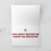 BESLISSEN-ONDEUGEND OF MOOI = DAN MISTLETOE VOOR O FEESTDAGEN KAART (Binnen)