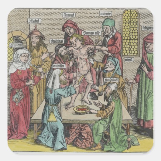 Beslissing Vierkante Sticker (Voorkant)