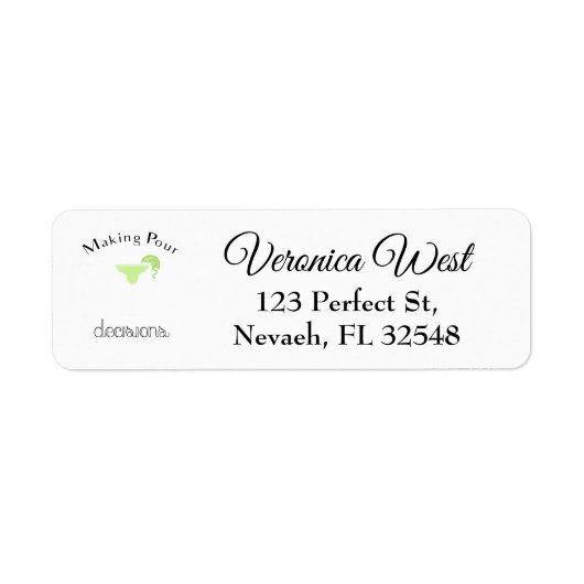 Beslissingen maken met Margarita Glass Etiket (Voorkant)