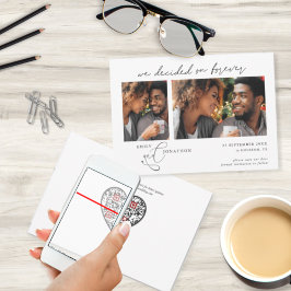 Beslissingen op altijd Manuscript 2 foto'sQR van d Save The Date