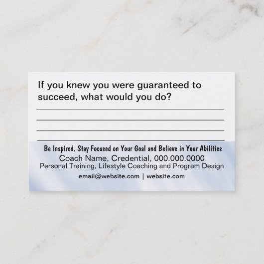 Beslissingskaart Visitekaartje (Achterkant)