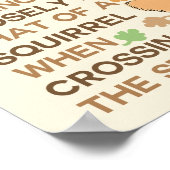 Beslissingsvaardigheden Funny Squirrel Poster (Hoek)