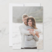 Beslisst op Forever Black White 2 Photo Verloving Kaart (Achterkant)