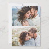 Beslisst op Forever Black White 2 Photo Verloving Kaart (Achterkant)