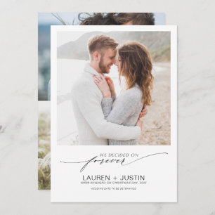 Beslisst op Forever Black White 2 Photo Verloving Kaart