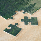 Besliste dennenbos bomen aangepast aandenken legpuzzel (Zijkant)