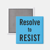 Besluit om te WEERSTAAN, zwarte tekst op hemelsbla Magneet (Voorkant / Achterkant)