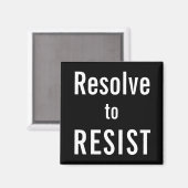 Besluit om weerstand te bieden, vet witte tekst op magneet (Voorkant / Achterkant)