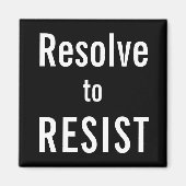 Besluit om weerstand te bieden, vet witte tekst op magneet (Voorkant)